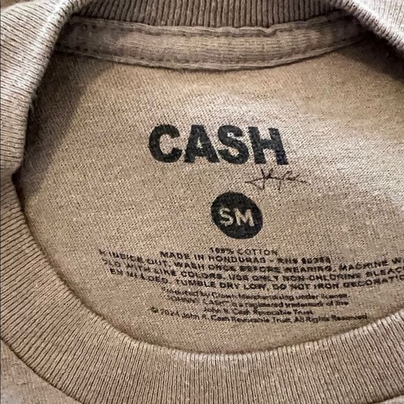 Johnny Cash Brown Graphic T-Shirt - Picture 7 of 7